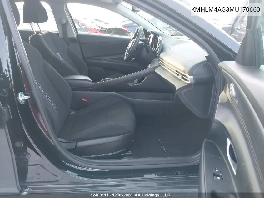 KMHLM4AG3MU170660 2021 Hyundai Elantra Preferred Ivt