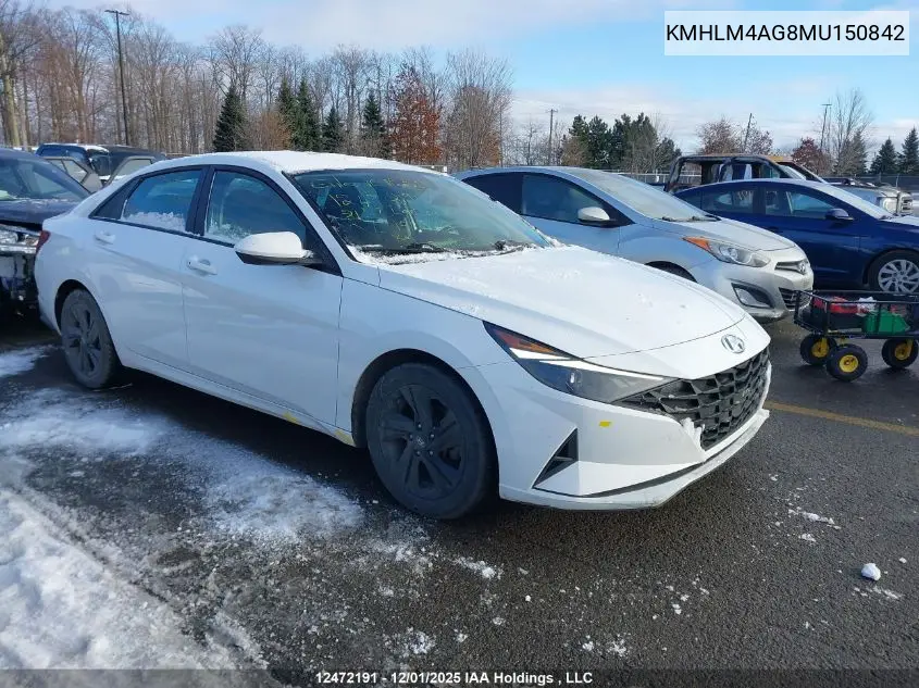 KMHLM4AG8MU150842 2021 Hyundai Elantra Sel
