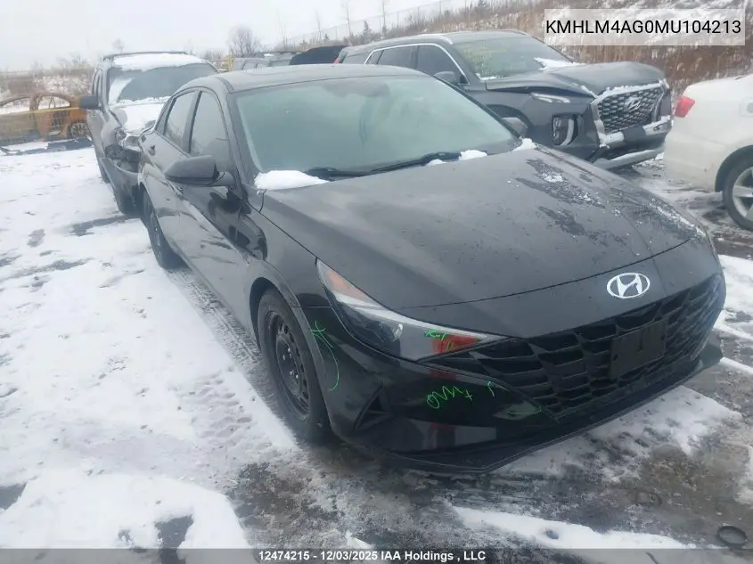 KMHLM4AG0MU104213 2021 Hyundai Elantra Preferred Ivt With Sun And Tech Package