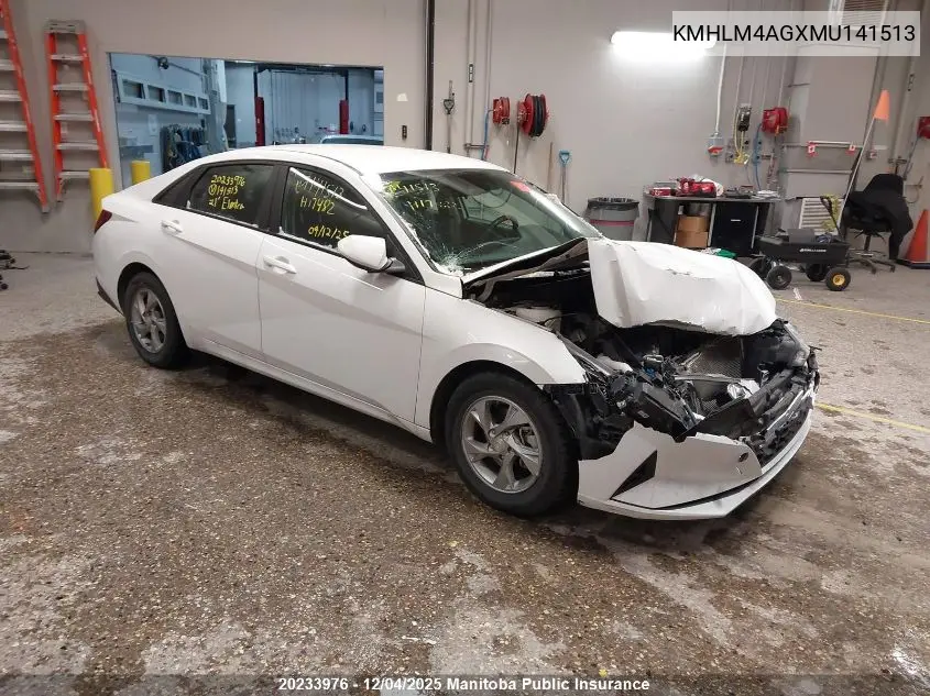 KMHLM4AGXMU141513 2021 Hyundai Elantra Essential