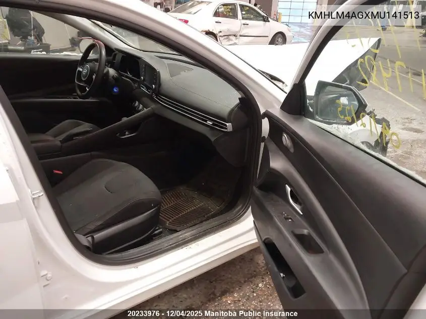 KMHLM4AGXMU141513 2021 Hyundai Elantra Essential