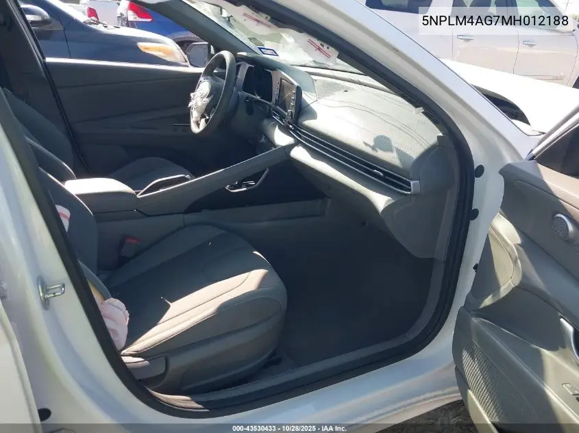 5NPLM4AG7MH012188 2021 Hyundai Elantra Sel