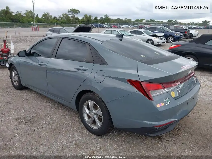 KMHLL4AG8MU149676 2021 Hyundai Elantra Se