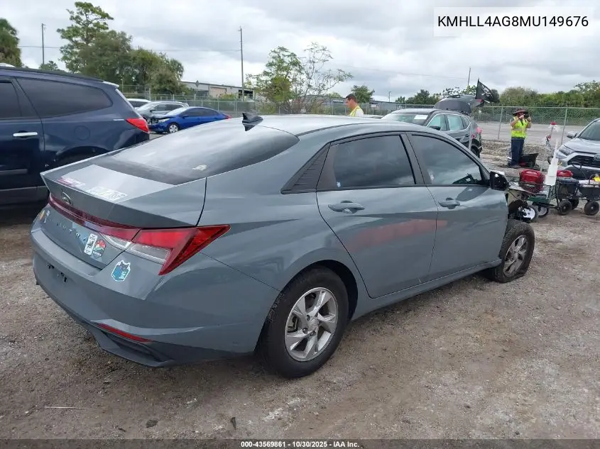 KMHLL4AG8MU149676 2021 Hyundai Elantra Se