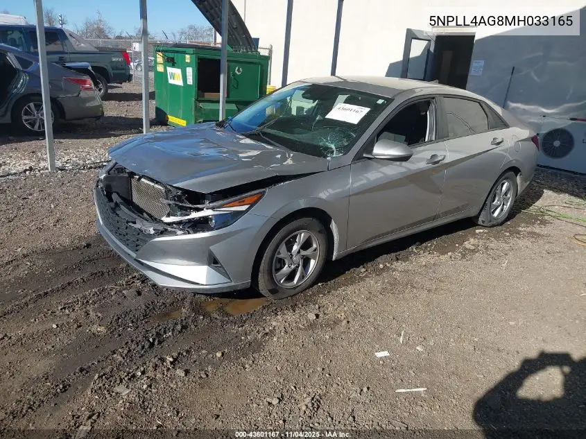 5NPLL4AG8MH033165 2021 Hyundai Elantra Se