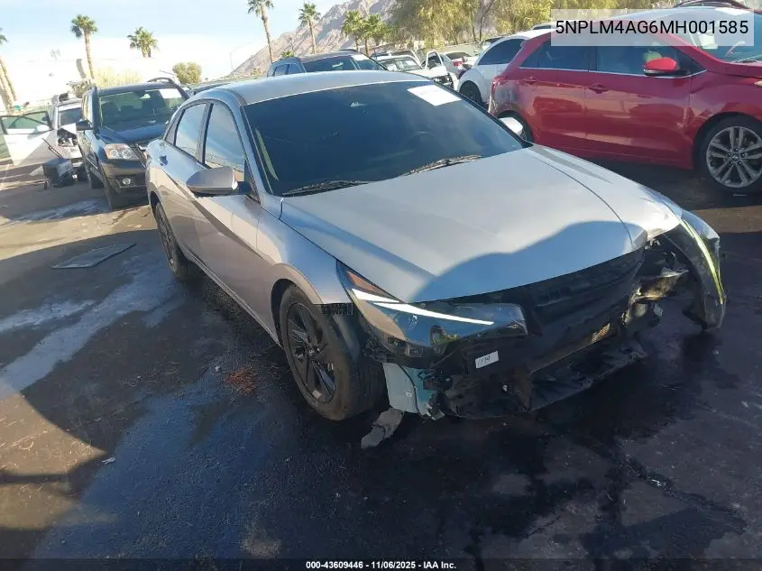 5NPLM4AG6MH001585 2021 Hyundai Elantra Sel