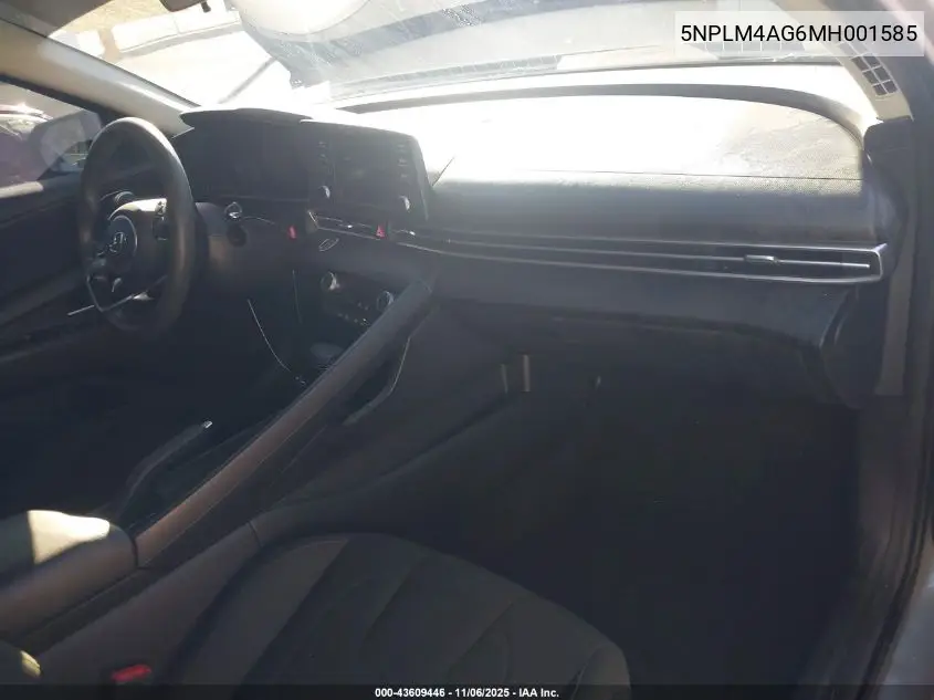 5NPLM4AG6MH001585 2021 Hyundai Elantra Sel