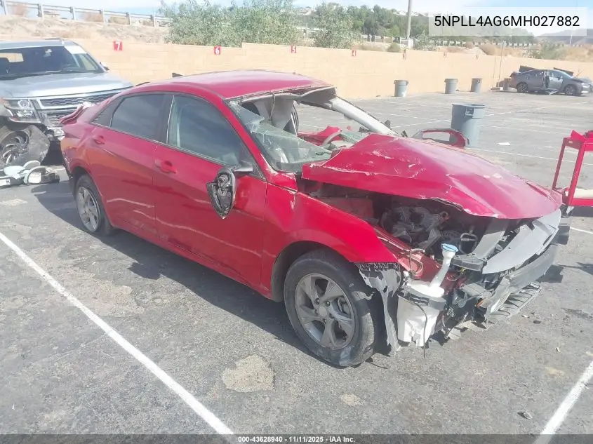 5NPLL4AG6MH027882 2021 Hyundai Elantra Se
