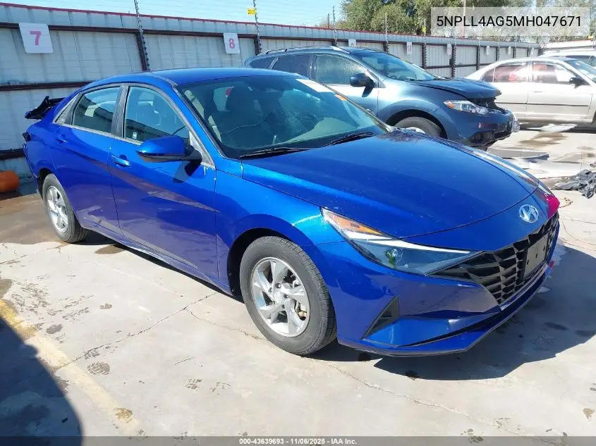5NPLL4AG5MH047671 2021 Hyundai Elantra Se