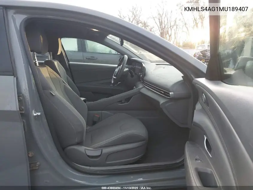 KMHLS4AG1MU189407 2021 Hyundai Elantra Sel