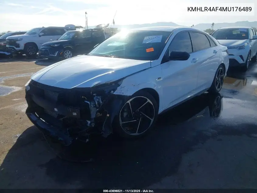 KMHLR4AF4MU176489 2021 Hyundai Elantra N Line