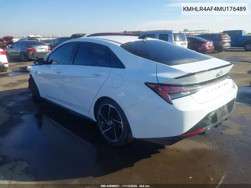 KMHLR4AF4MU176489 2021 Hyundai Elantra N Line