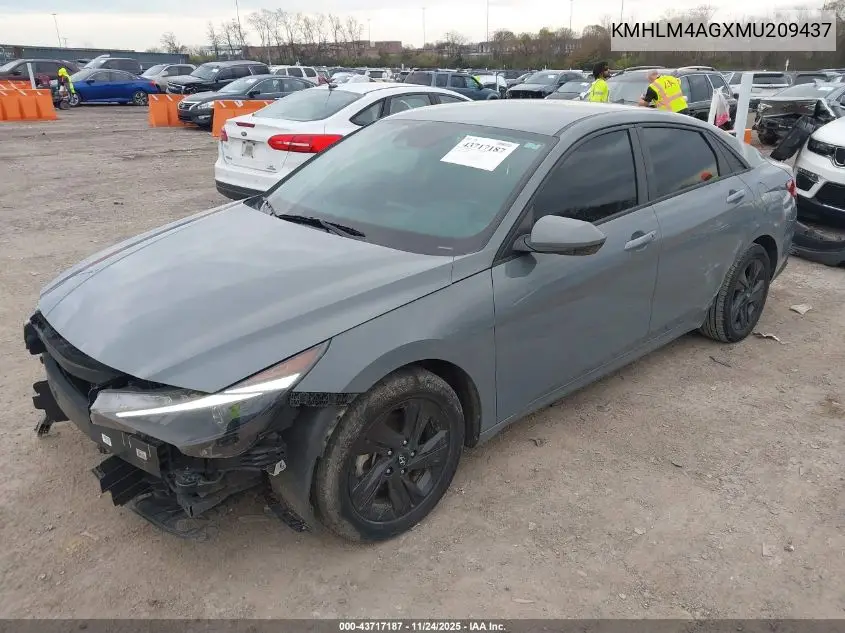 KMHLM4AGXMU209437 2021 Hyundai Elantra Sel