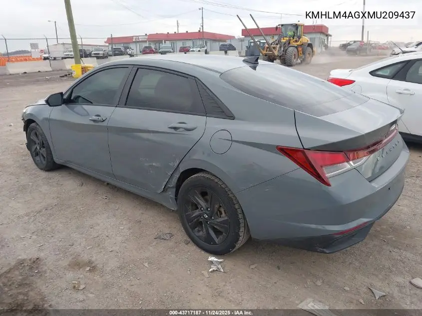 KMHLM4AGXMU209437 2021 Hyundai Elantra Sel