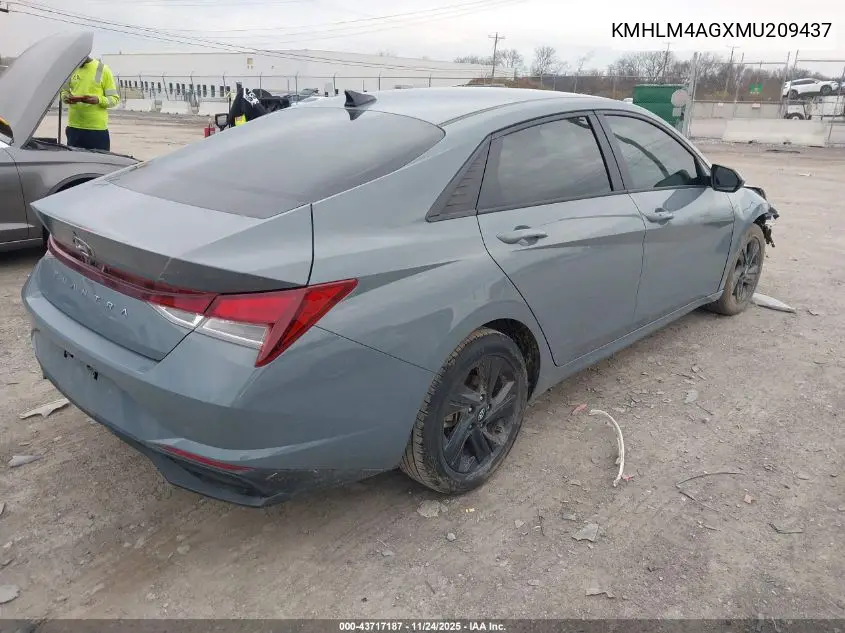 KMHLM4AGXMU209437 2021 Hyundai Elantra Sel