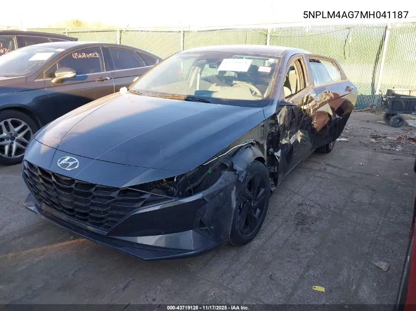 5NPLM4AG7MH041187 2021 Hyundai Elantra Sel