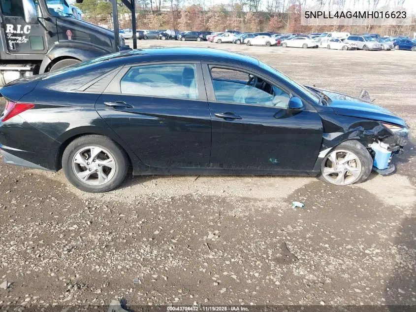 5NPLL4AG4MH016623 2021 Hyundai Elantra Se