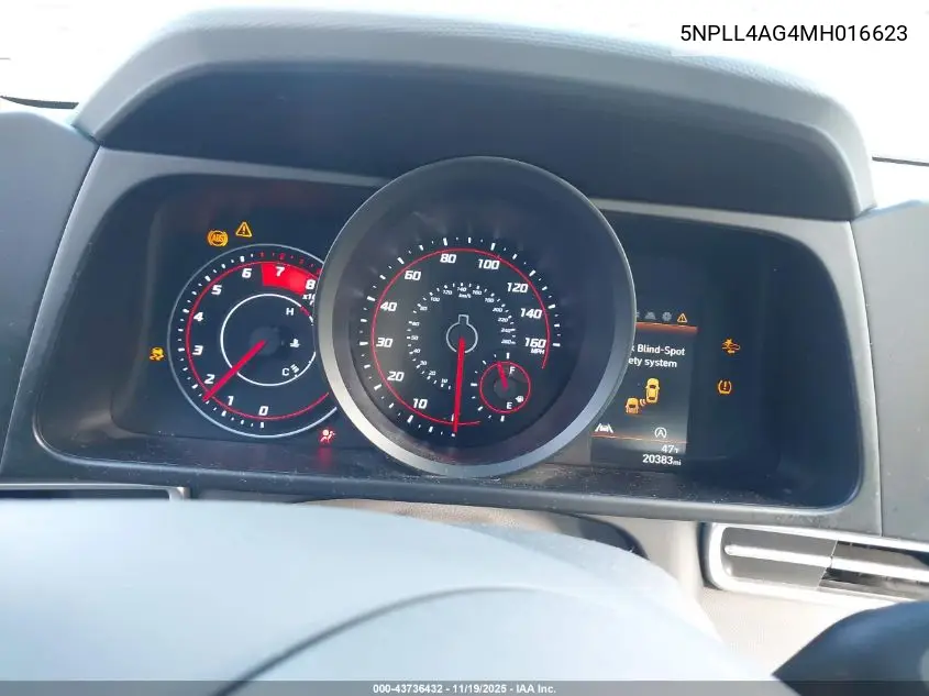 5NPLL4AG4MH016623 2021 Hyundai Elantra Se