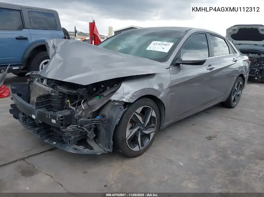 KMHLP4AGXMU112312 2021 Hyundai Elantra Limited