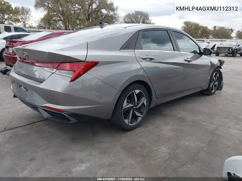 KMHLP4AGXMU112312 2021 Hyundai Elantra Limited