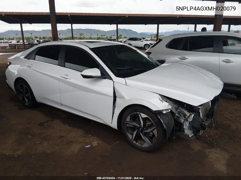 5NPLP4AGXMH020079 2021 Hyundai Elantra Limited