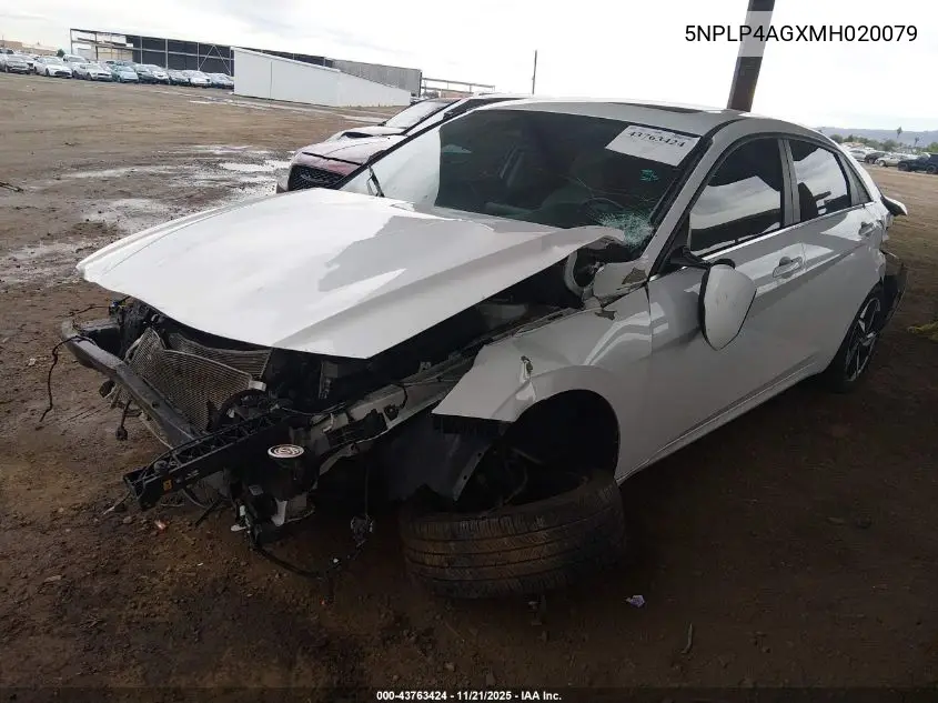 5NPLP4AGXMH020079 2021 Hyundai Elantra Limited