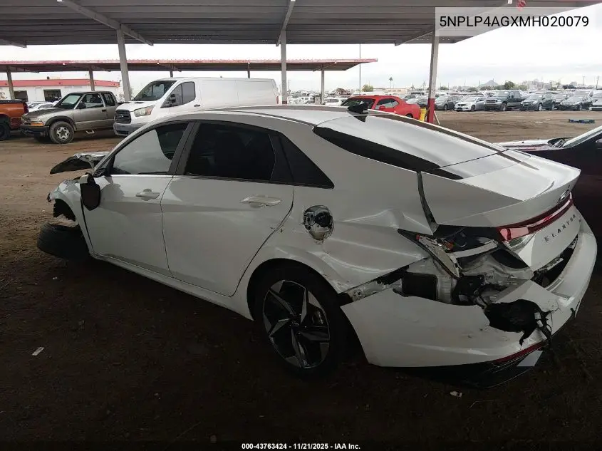 5NPLP4AGXMH020079 2021 Hyundai Elantra Limited