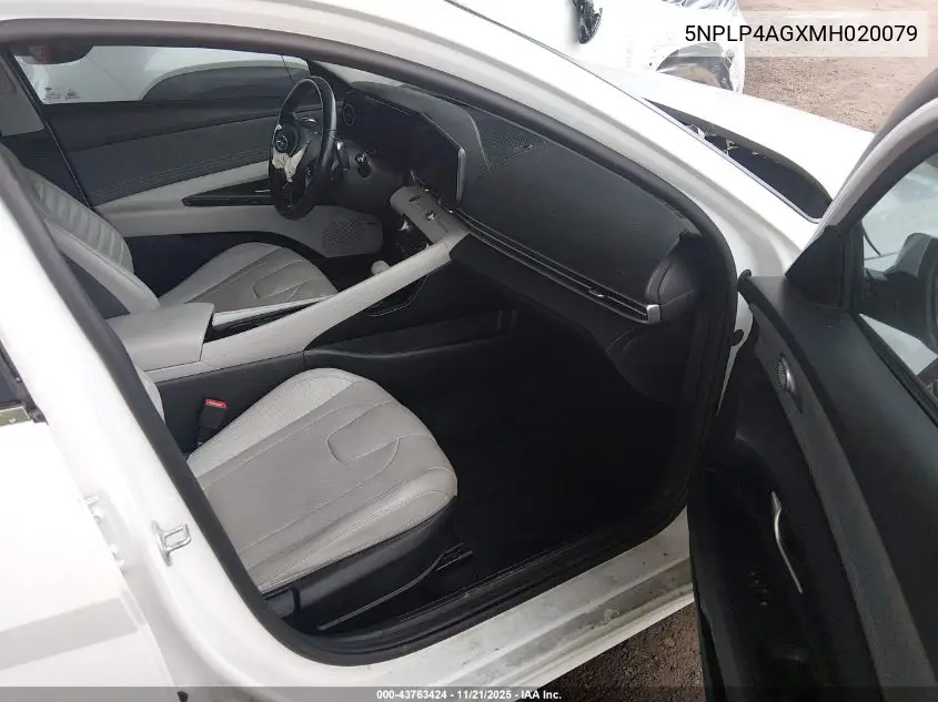 5NPLP4AGXMH020079 2021 Hyundai Elantra Limited