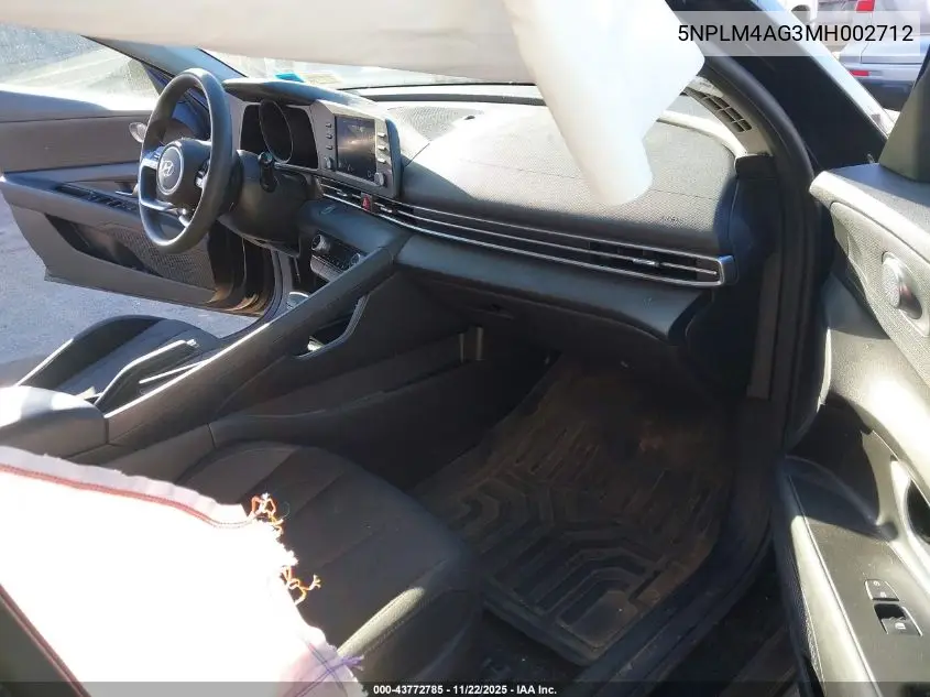 5NPLM4AG3MH002712 2021 Hyundai Elantra Sel
