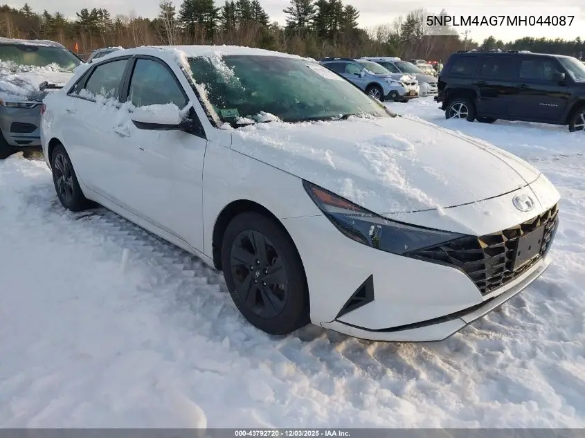 5NPLM4AG7MH044087 2021 Hyundai Elantra Sel