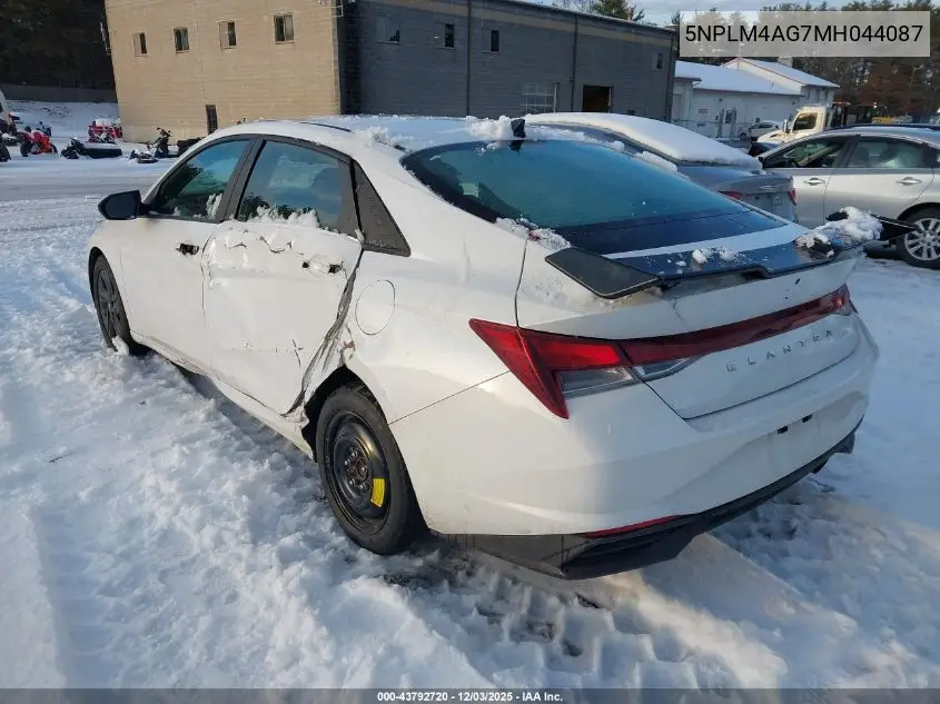 5NPLM4AG7MH044087 2021 Hyundai Elantra Sel