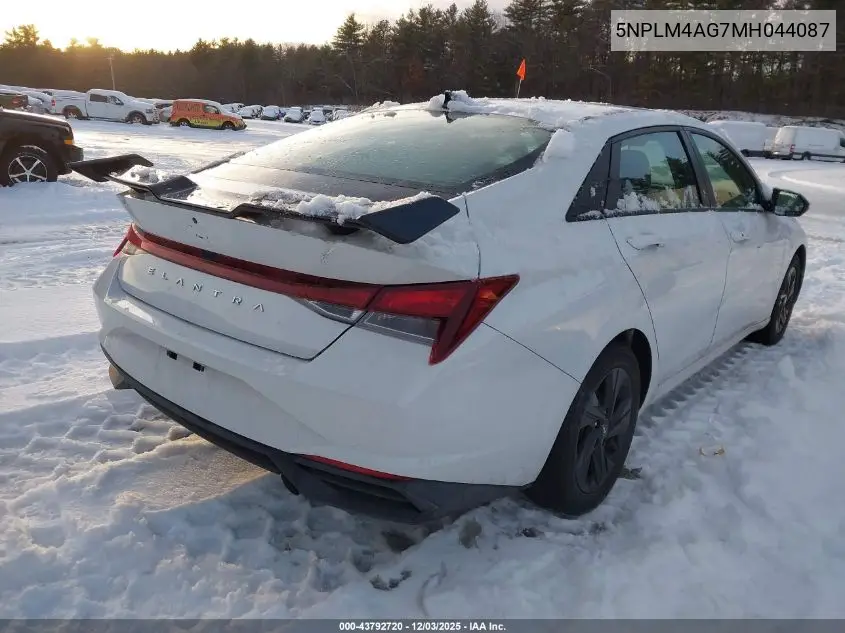 5NPLM4AG7MH044087 2021 Hyundai Elantra Sel