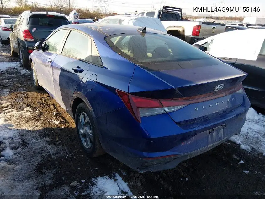 KMHLL4AG9MU155146 2021 Hyundai Elantra Se