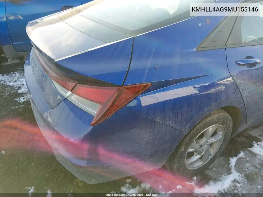 KMHLL4AG9MU155146 2021 Hyundai Elantra Se