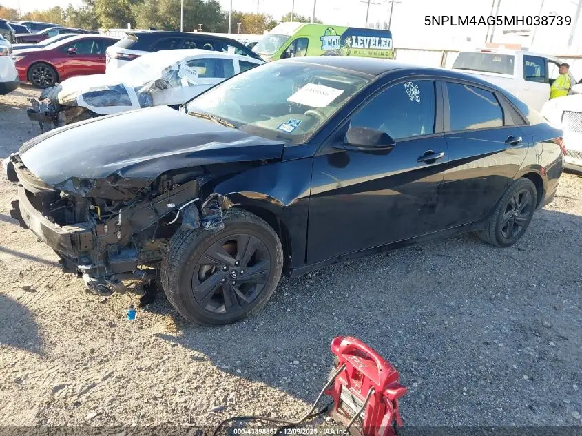 5NPLM4AG5MH038739 2021 Hyundai Elantra Sel