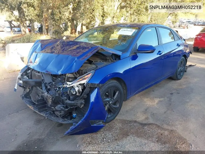 5NPLM4AG3MH052218 2021 Hyundai Elantra Sel