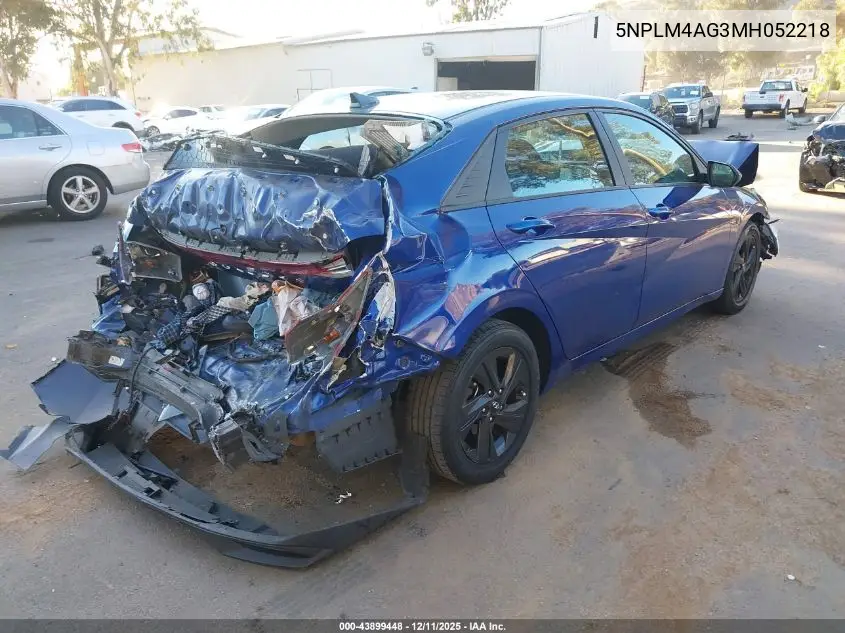 5NPLM4AG3MH052218 2021 Hyundai Elantra Sel