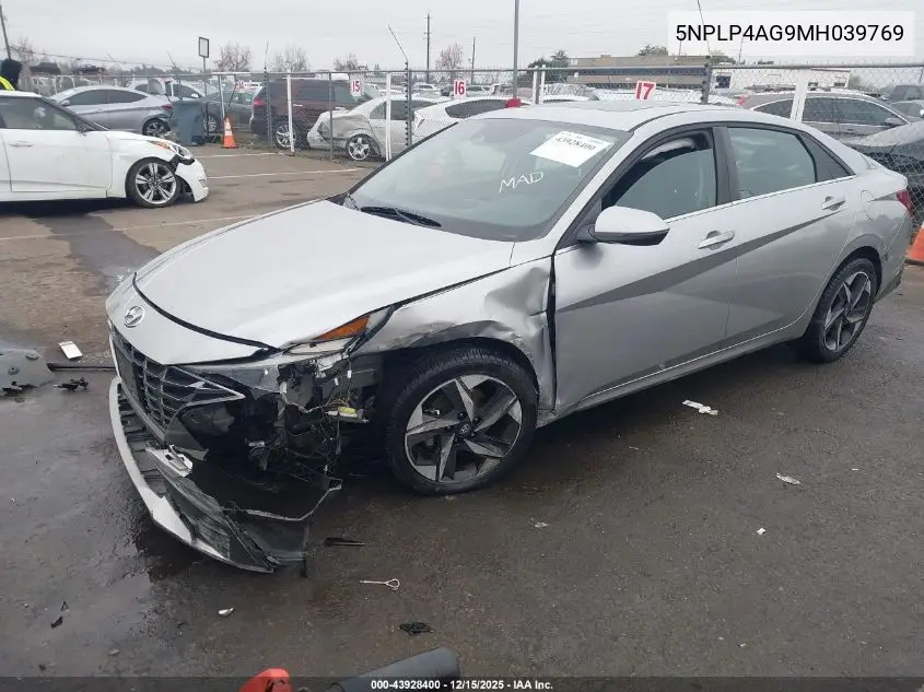 5NPLP4AG9MH039769 2021 Hyundai Elantra Limited