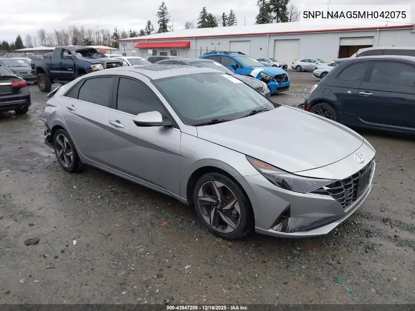 5NPLN4AG5MH042075 2021 Hyundai Elantra Sel