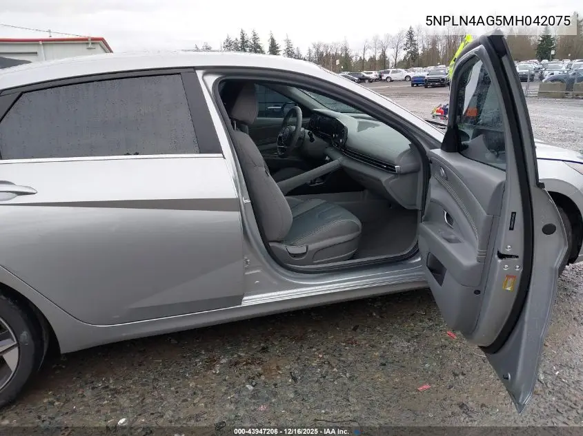 5NPLN4AG5MH042075 2021 Hyundai Elantra Sel