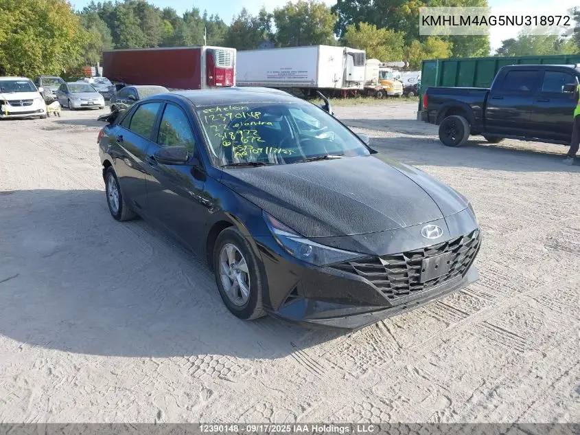 KMHLM4AG5NU318972 2022 Hyundai Elantra Sel