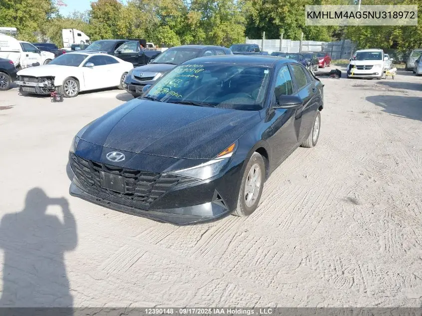 KMHLM4AG5NU318972 2022 Hyundai Elantra Sel