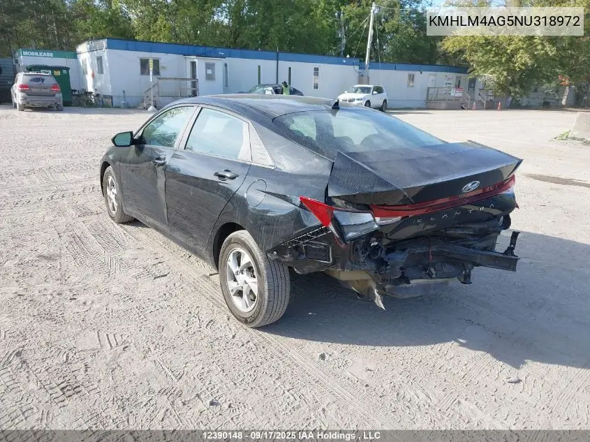 KMHLM4AG5NU318972 2022 Hyundai Elantra Sel