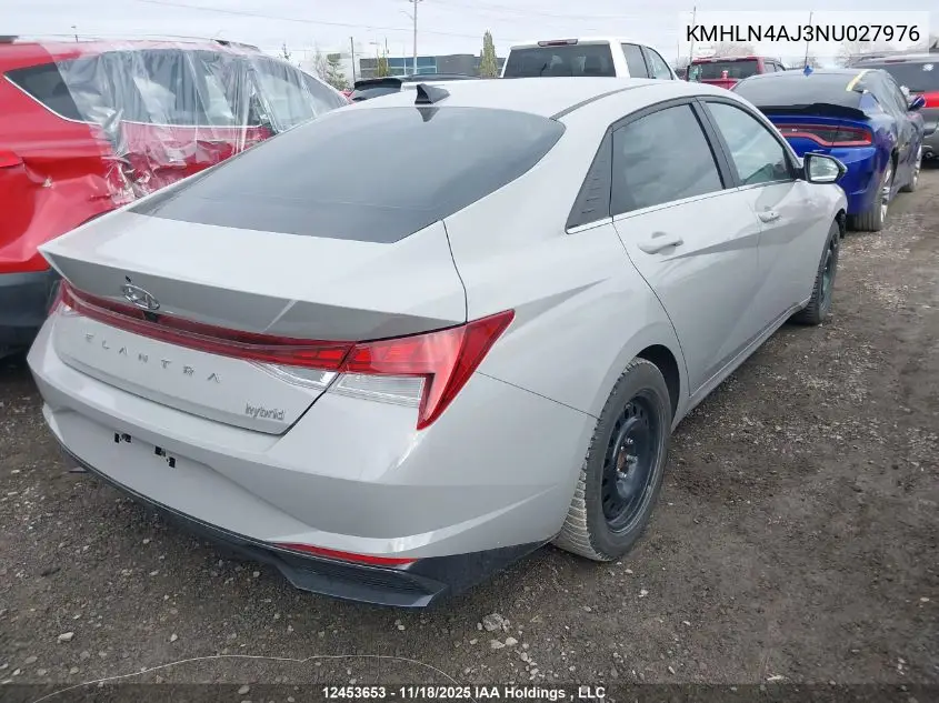 KMHLN4AJ3NU027976 2022 Hyundai Elantra Hybrid Ultimate With Two-Tone Interior