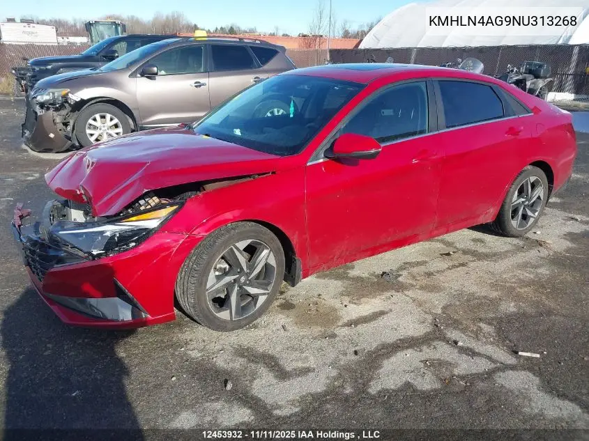 KMHLN4AG9NU313268 2022 Hyundai Elantra Ultimate Ivt With Tech Package