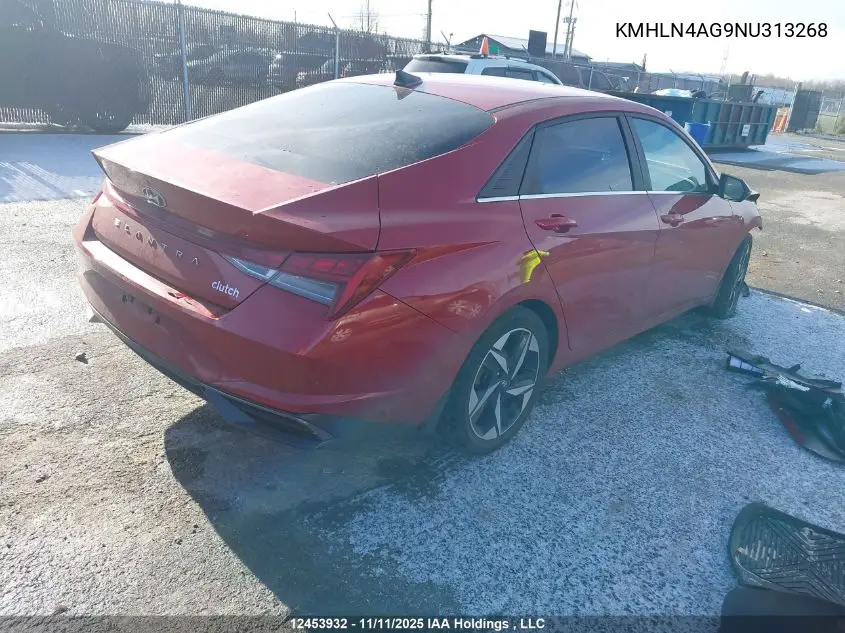 KMHLN4AG9NU313268 2022 Hyundai Elantra Ultimate Ivt With Tech Package