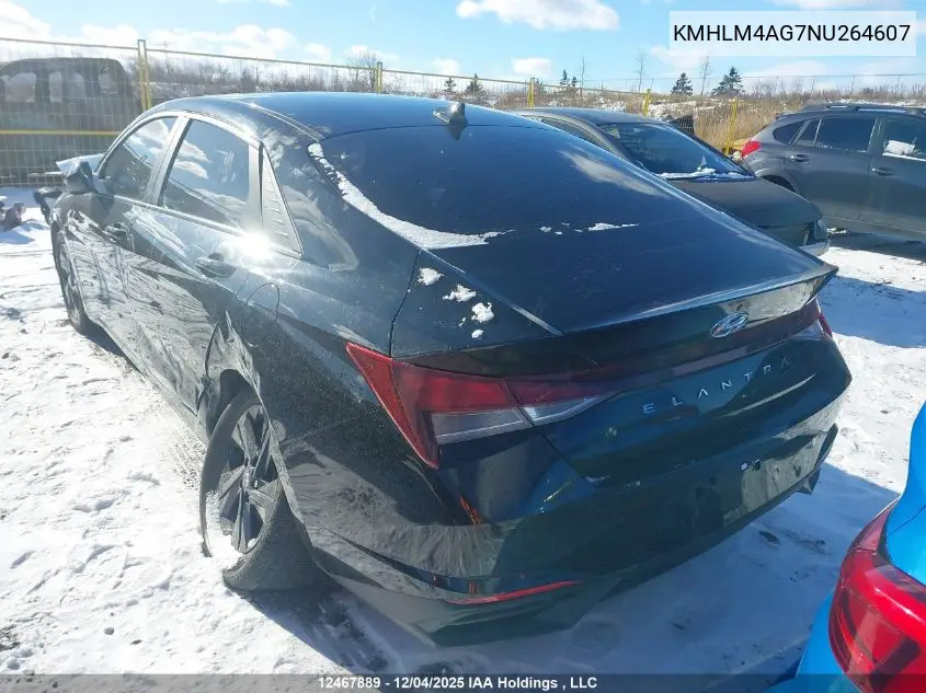 KMHLM4AG7NU264607 2022 Hyundai Elantra
