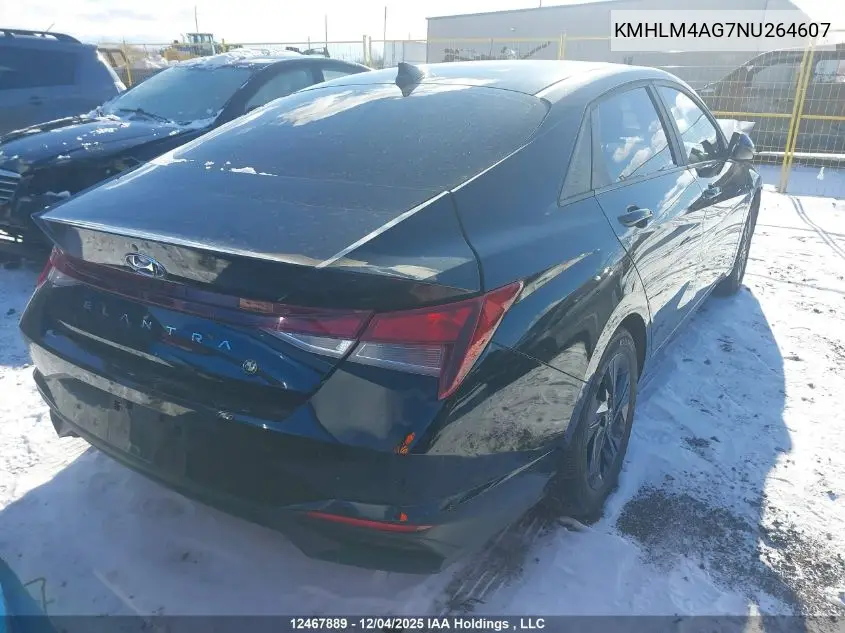 KMHLM4AG7NU264607 2022 Hyundai Elantra
