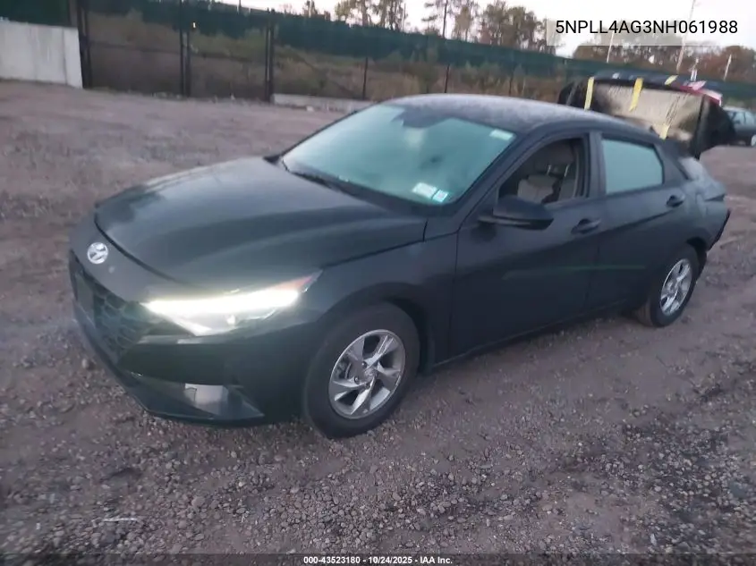 5NPLL4AG3NH061988 2022 Hyundai Elantra Se