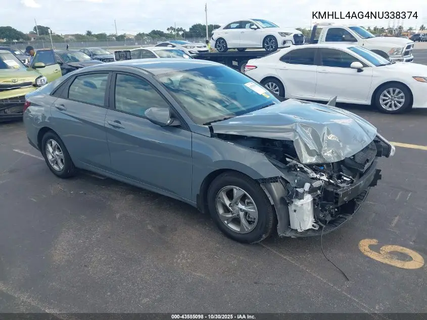 KMHLL4AG4NU338374 2022 Hyundai Elantra Se